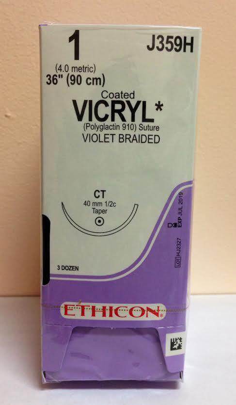 Buy Ethicon Vicryl 1 Absorbable Violet Braided Suture Online at