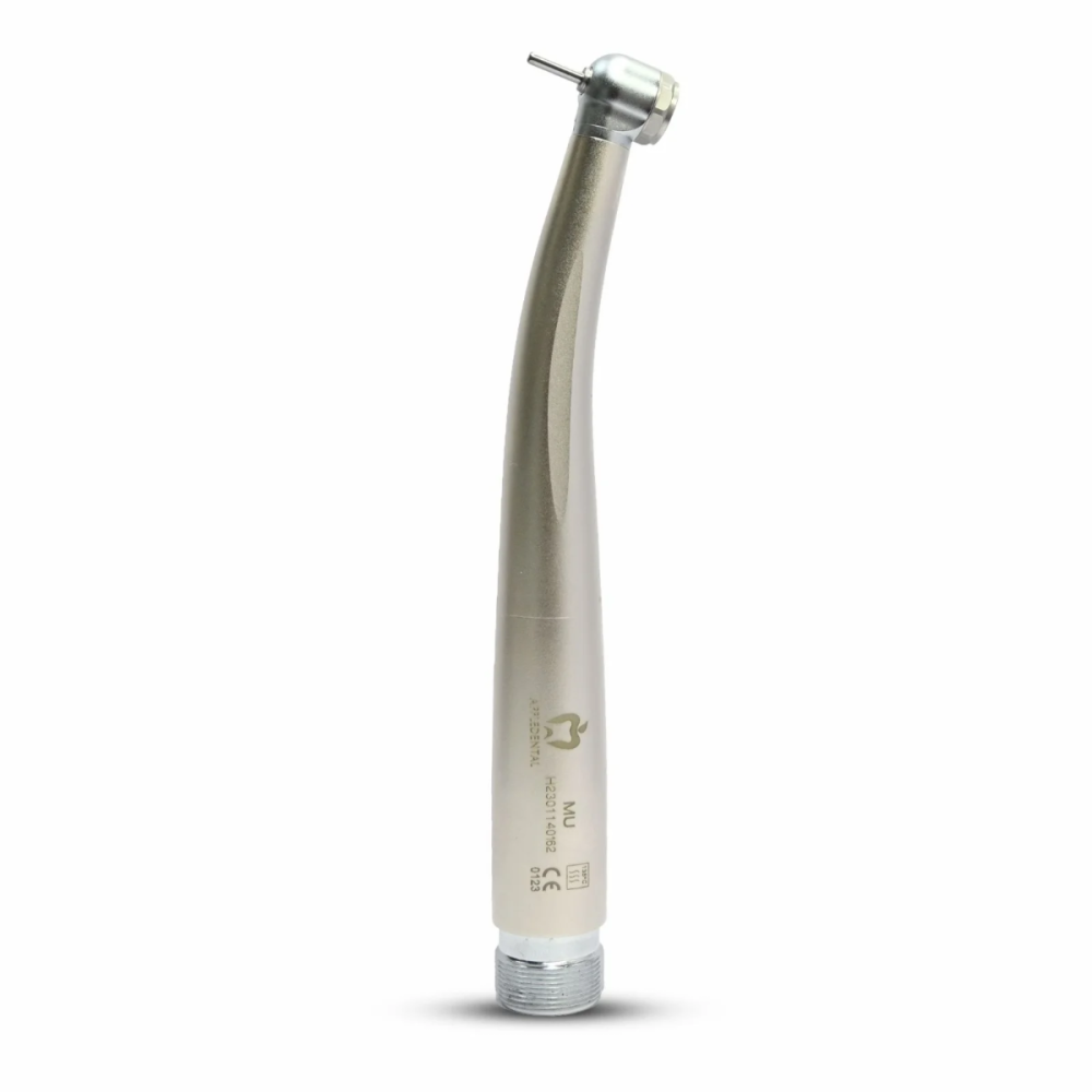 WBRWP Pediatric High Speed Dental Handpiece – 4-Hole, Push Button, Mini Head, Silver