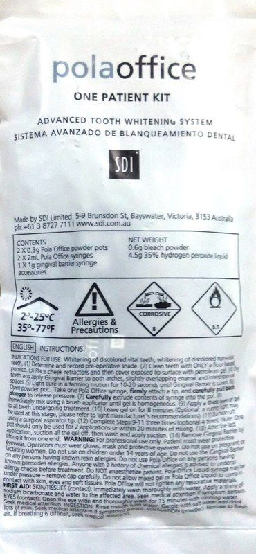 Kit Blanchiment Dentaire Pola Office One Patient - Professionnel - Neuf